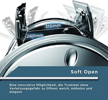 Midea Toplader Waschmaschine TW 5.72i diN / 7,5 KG Fassungsvermögen/Energieeffizienzklasse C/Trommelreinigung / 1200 U/min/Soft Opener, weiß - 7
